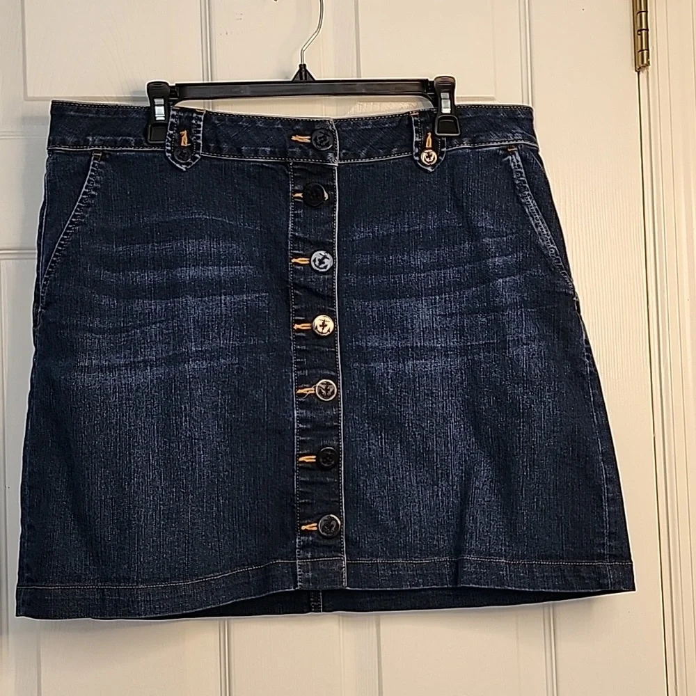 TALBOTS WOMAN'S DENIM SKIRT - Picture 2 of 11